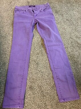 Juniors purple GJG denim jeans size 11. EUC